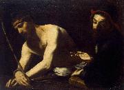 CARACCIOLO, Giovanni Battista Christ and Caiaphas oil